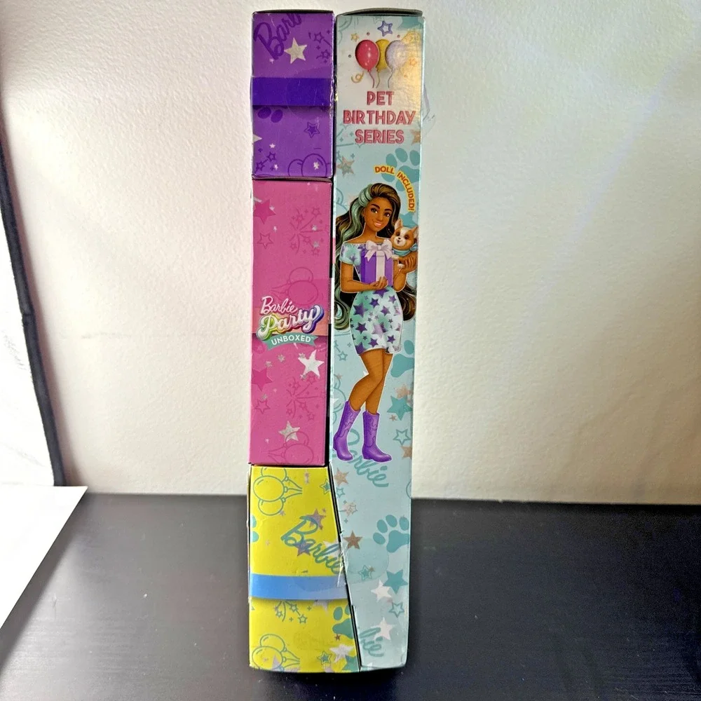 Barbie Party Unboxed Pet‎ Birthday Surprise Playset with 10 Fun Surprises